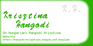 krisztina hangodi business card